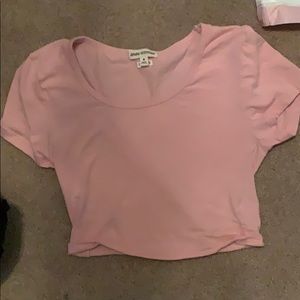 baby pink crop top